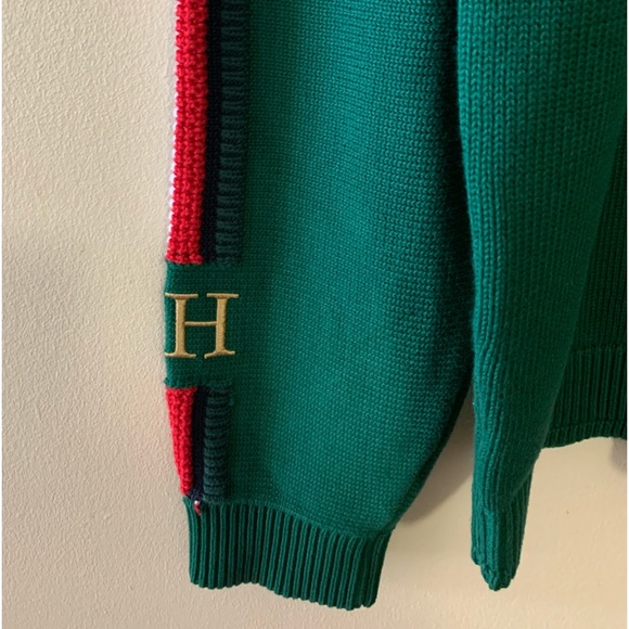 Tommy Hilfiger Icon Monogram Turtleneck Men Sweater Green 3XL - Picture 10 of 16